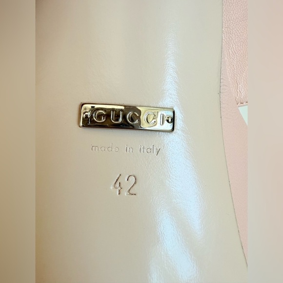 Gucci Pink Leather GG logo studded Platform Janaya high Heel sandals EU 42 - Picture 13 of 15